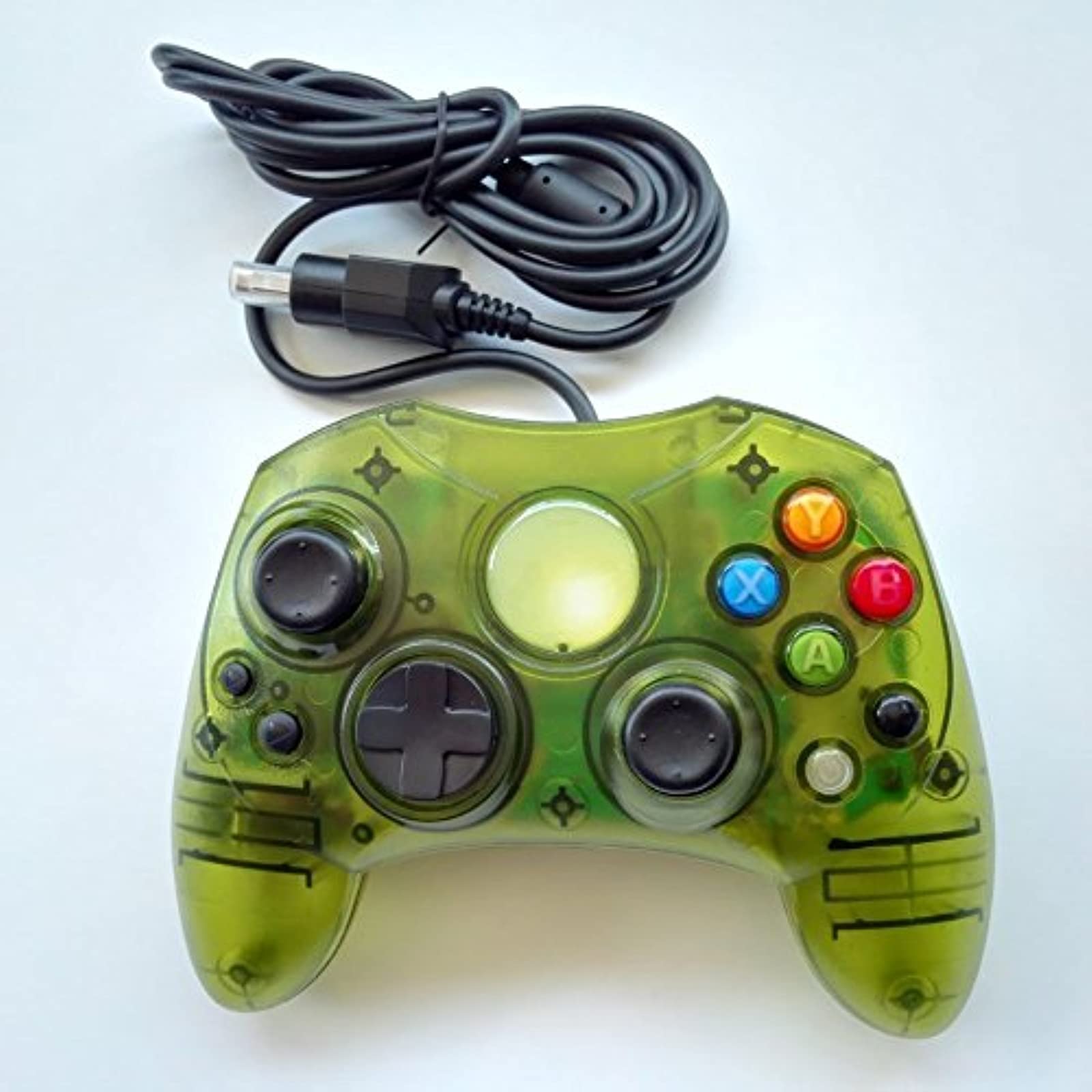Donop Clear Yellowgreen Wired Xbox Controller with Shock Vibration Feedback - Ergonomic Gamepad Joystick for Enhanced Gaming Experience - Perfect for Xbox One, Series X/S, and PC Gaming