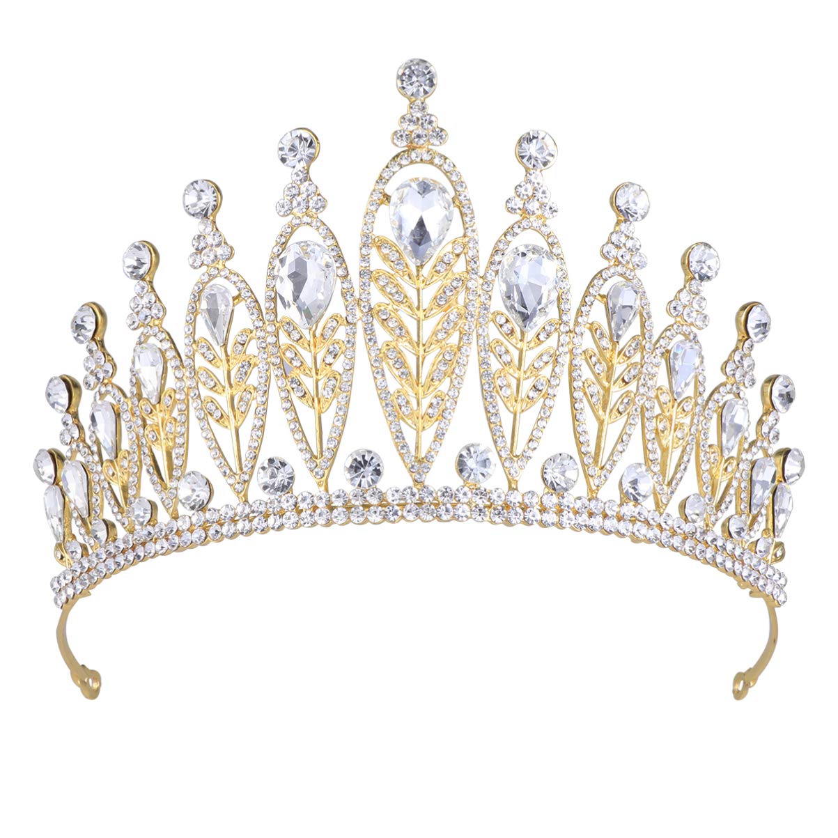 Elegant Minkissy Vintage Crystal Wedding Tiara - Baroque Bridal Crown for Women, Queen Princess Headpiece with Rhinestones, Gold & Silver Options | Perfect for Weddings, Prom, Birthday Parties & Special Events