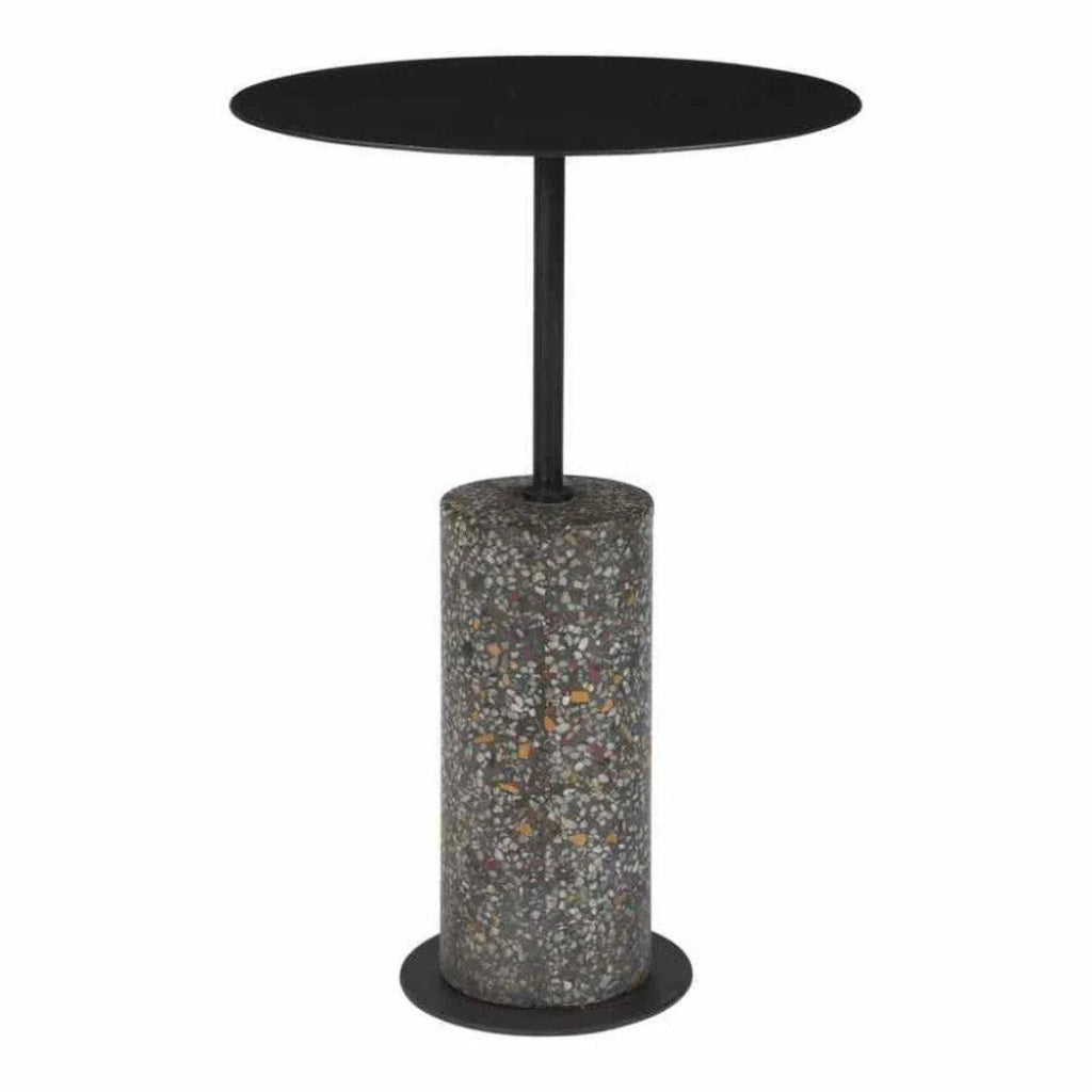 15 Inch Black Contemporary Accent Table - Modern Side Table for Living Room, Bedroom, or Office Decor