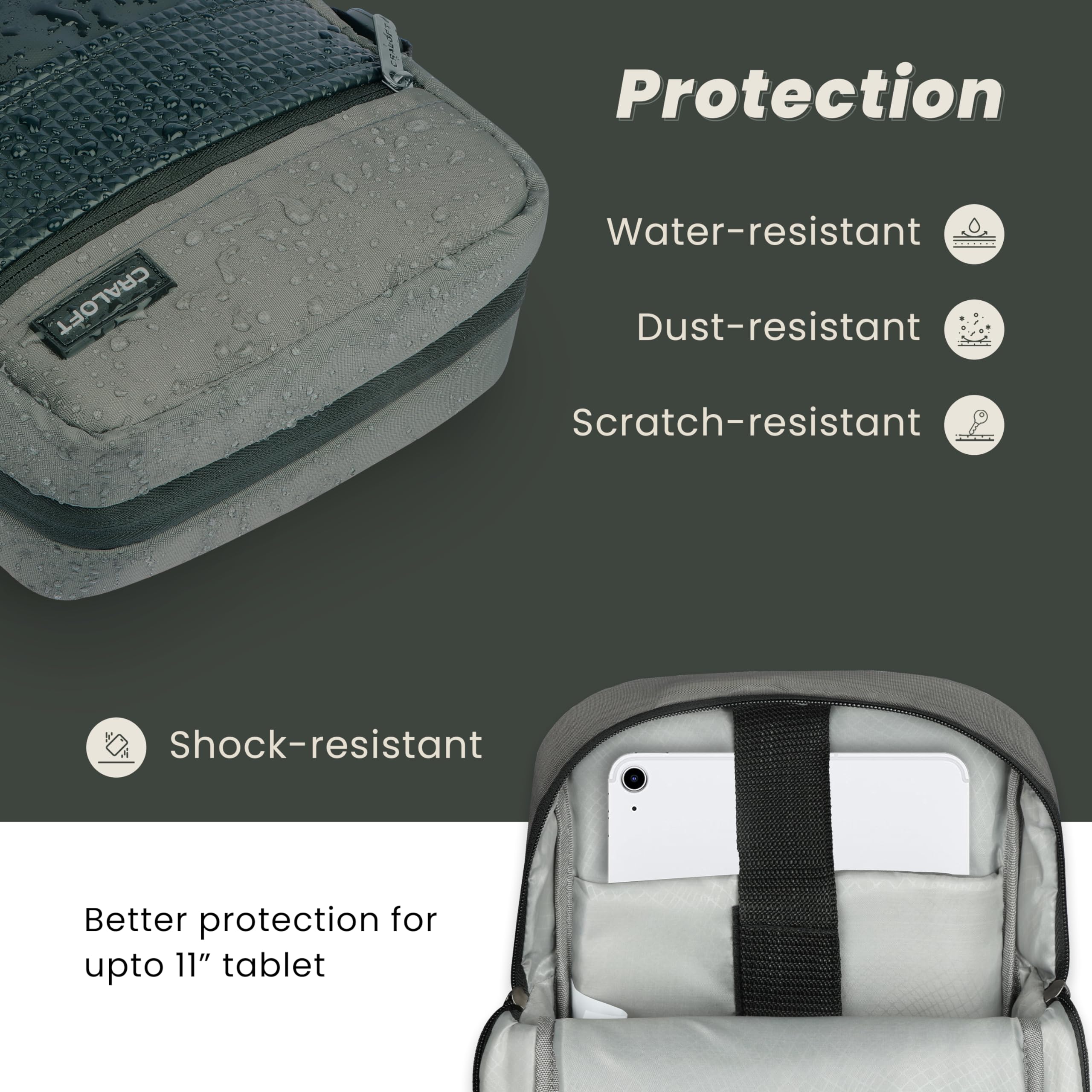 CRALOFT 11.5 Inch Polyester Sling Bag for Men - Crossbody Messenger Bag with Extra Spacious Storage for Tablet, Laptop & Essentials - Perfect for Office, Business Travel & Daily Commute