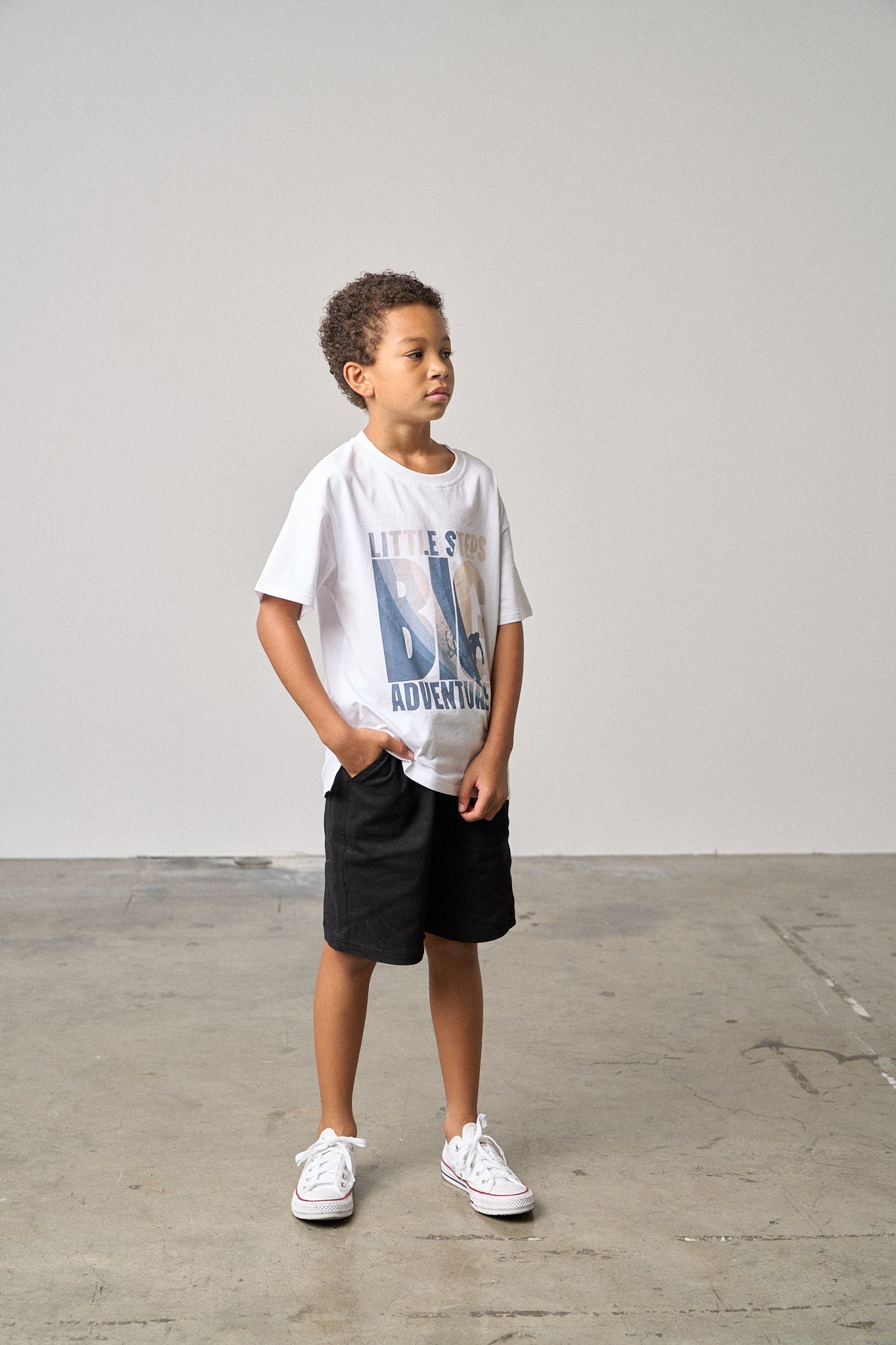Little Steps Big Adventures Waves Graphic Tee - Cute Baby & Toddler T-Shirt for Beach Vacations & Family Outings