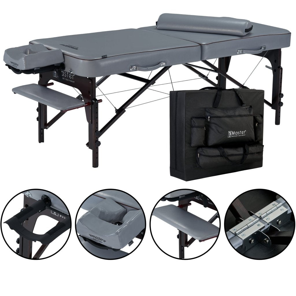 30'' Montour Memory Foam Portable Massage Table with Ambient Light System - Professional Massage Therapy Table for Home & Spa Use - Perfect for Relaxation, Physical Therapy & Pain Relief