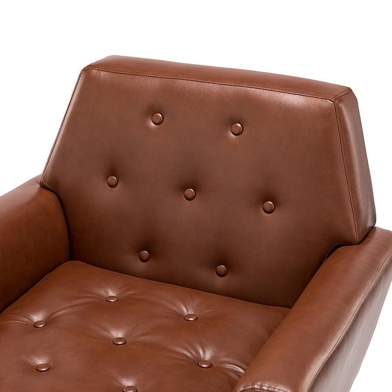 Raelynn Vegan Leather Armchair - Modern PU Leather Lounge Chair for Living Room, Office & Bedroom - Eco-Friendly Faux Leather Accent Chair for Home Decor