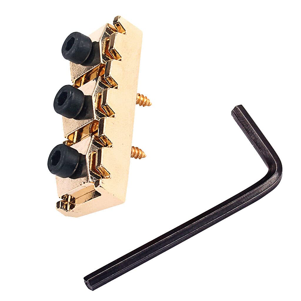 42mm Zinc Alloy Guitar Locking Nut String Lock - Premium Replacement Guitar Parts & Accessories for Electric Guitars - Perfect for String Tuning Stability & Professional Guitar Maintenance