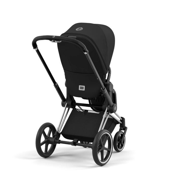 Cybex Priam 4 Complete Stroller - Chrome/Black Luxury Baby Stroller with All-Wheel Suspension | Perfect for Urban Walking, Travel & Everyday Use