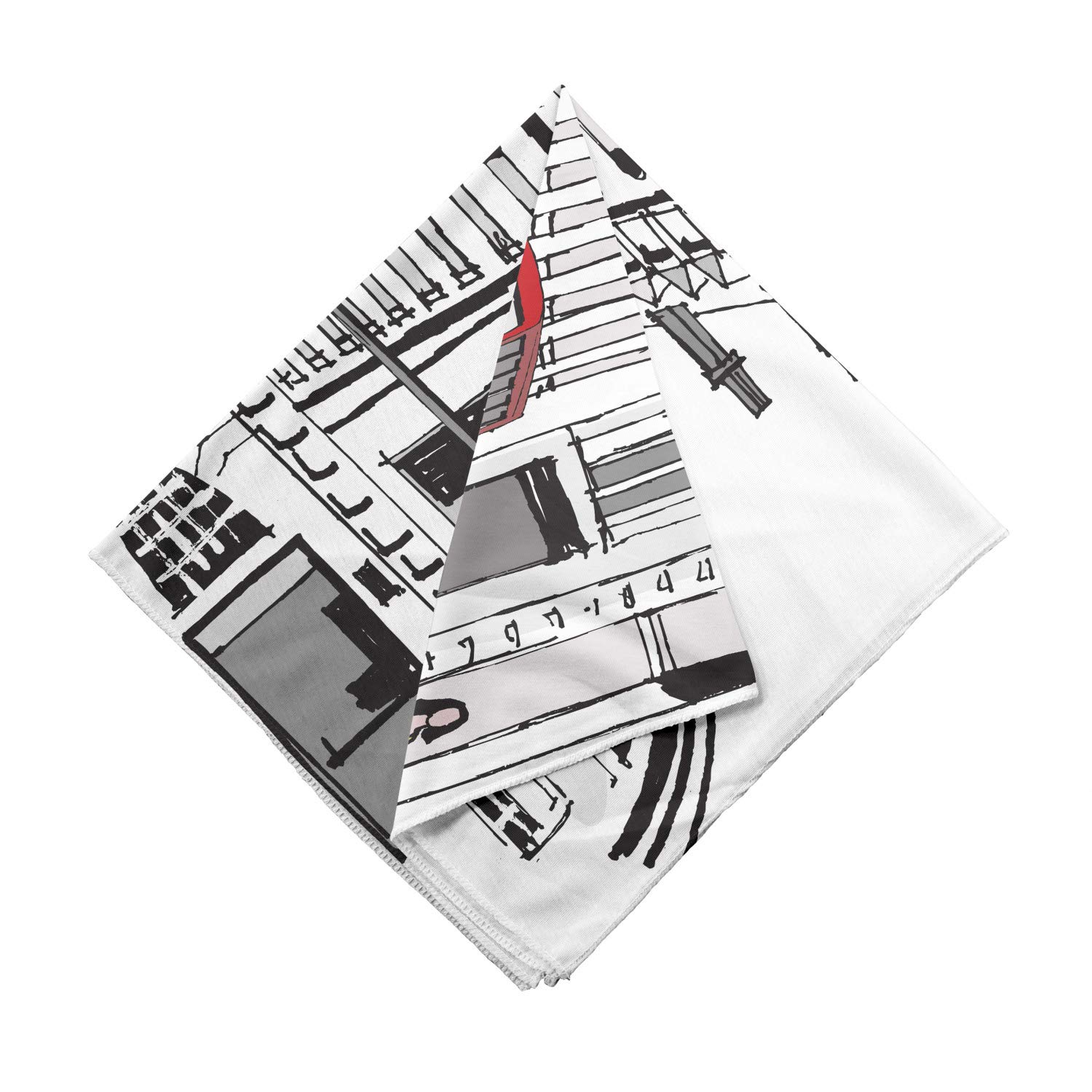 Ambesonne London Piccadilly City Bandana - Urban View Unisex Head & Neck Scarf for Men & Women | Perfect for Outdoor Activities, Travel, and Fashion Accessories