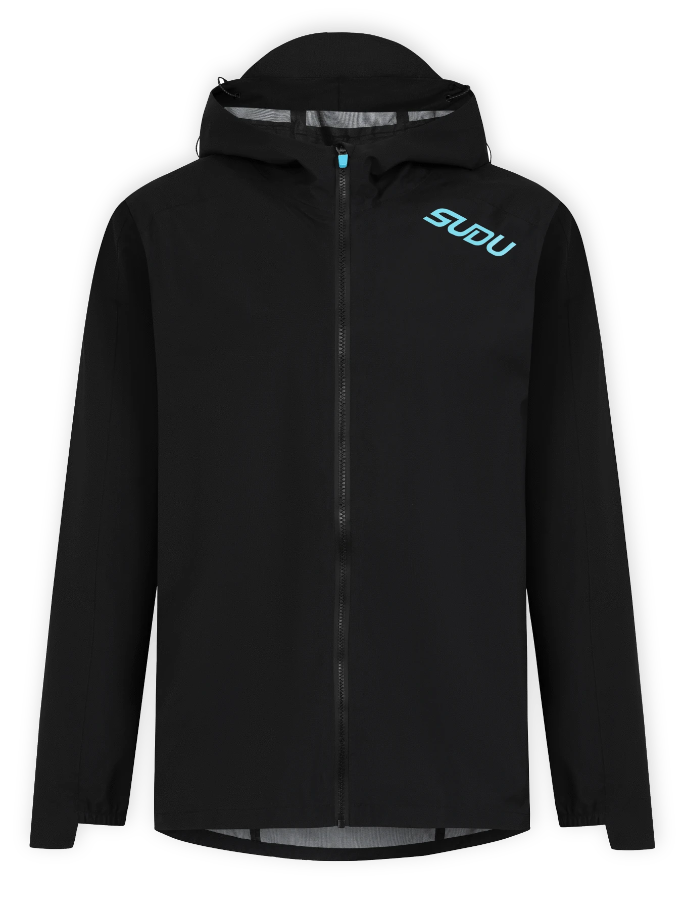 SWP 01 Waterproof Rain Jacket for Men & Women - Lightweight Windbreaker with Hood - Outdoor Hiking, Camping & Travel Essentials - Black
