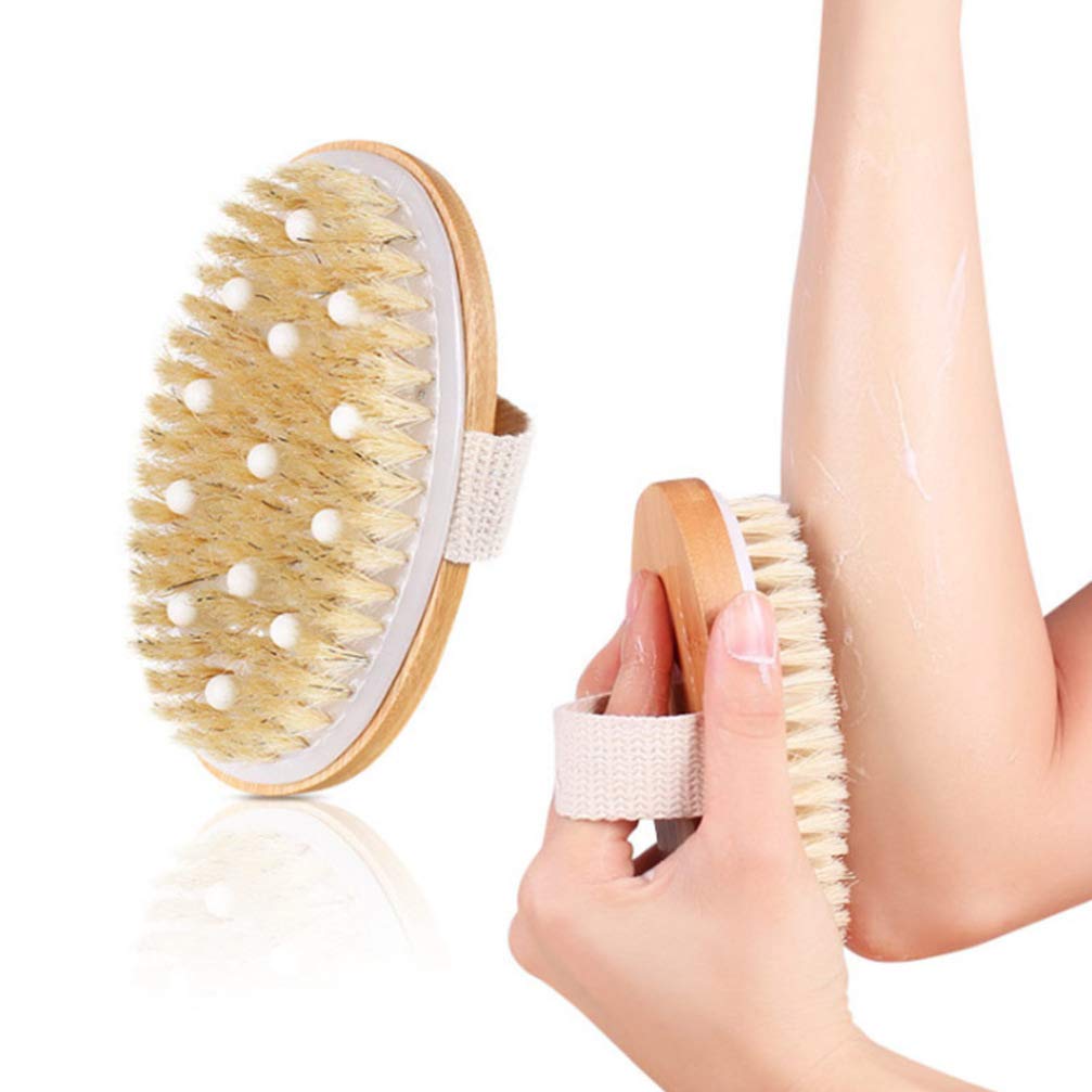 Exfoliating Bath Brush with Long Handle - Body Scrubber & Skin Massager for Shower & Bath - Back Scrub Brush, Bath Accessories for Deep Cleansing & Relaxation (Perfect for Spa Days & Dry Skin Care)
