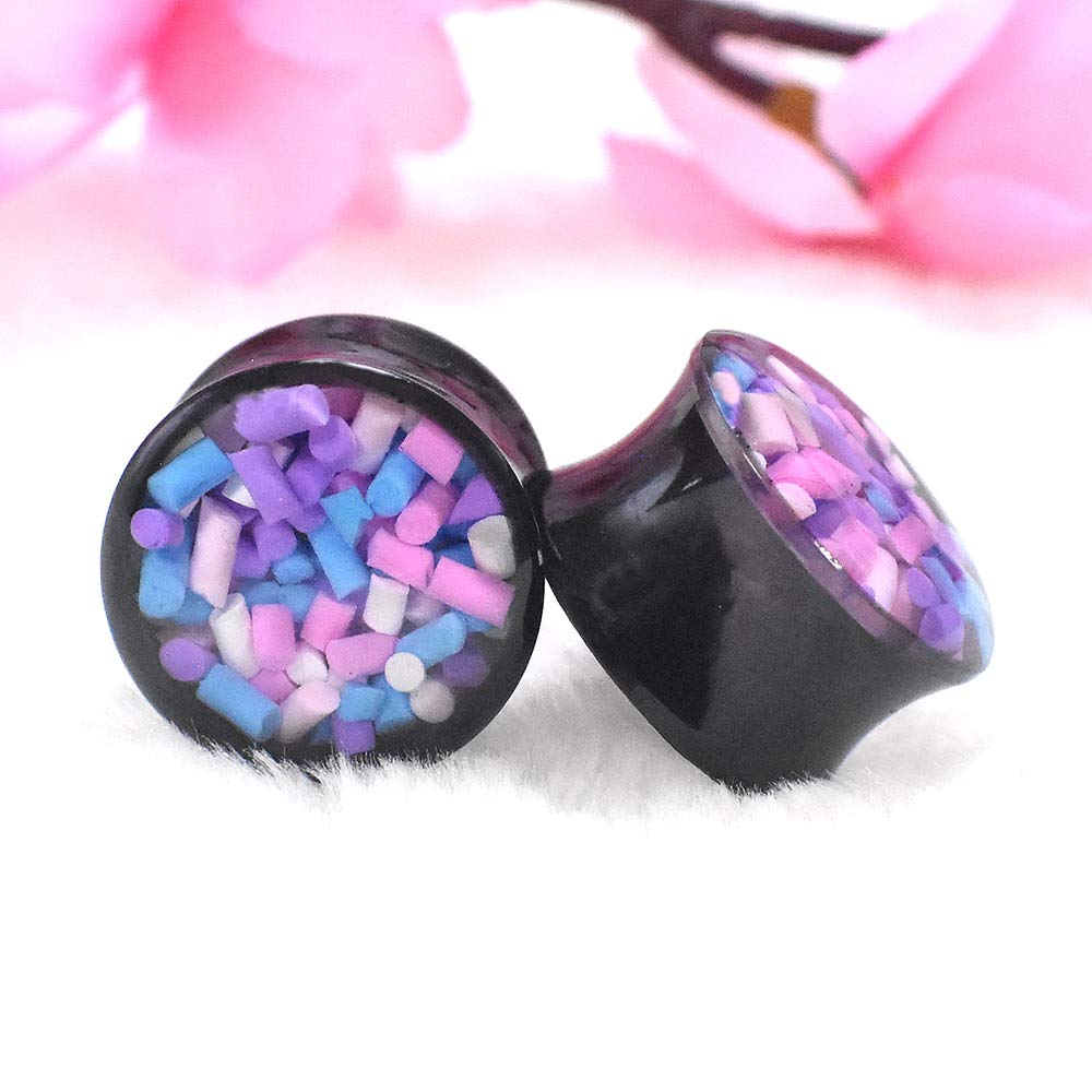 Vibrant Acrylic Chocolate Color Ear Tunnels Plugs & Gauges - Body Jewelry for Ear Stretching - Perfect for Piercing Enthusiasts and Alternative Fashion Lovers