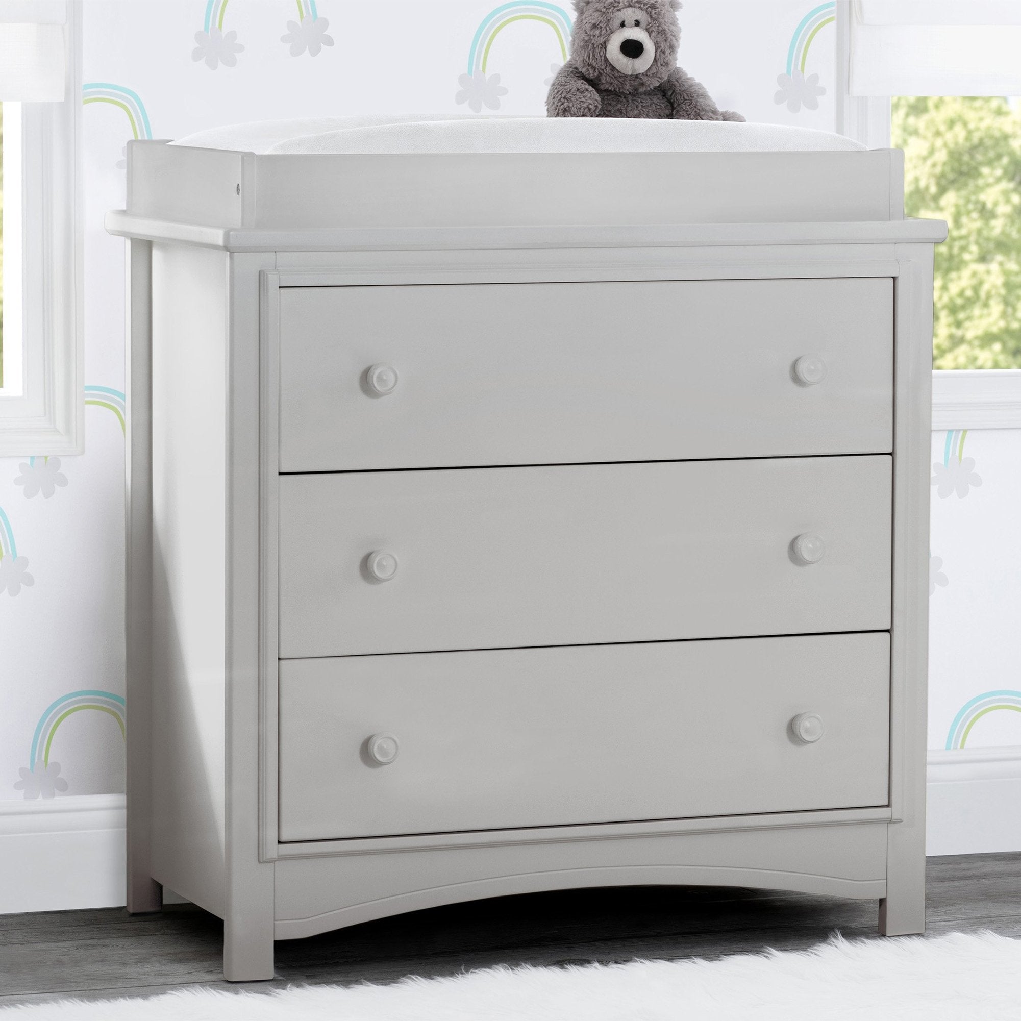 Perry 3-Drawer Baby Dresser with Changing Top - Nursery Storage & Diaper Changing Station for Newborns & Toddlers
