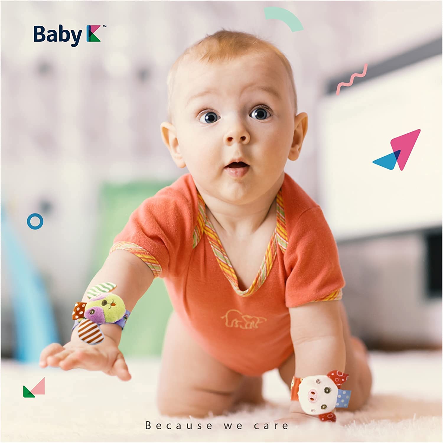 Baby Rattle Socks for Boys & Girls - Zoo Animal Foot & Wrist Rattles - Soft Infant Toys 6-12 Months - Perfect Newborn Baby Shower Gift - Easy Wear Sensory Toys for Crawling & Tummy Time Play