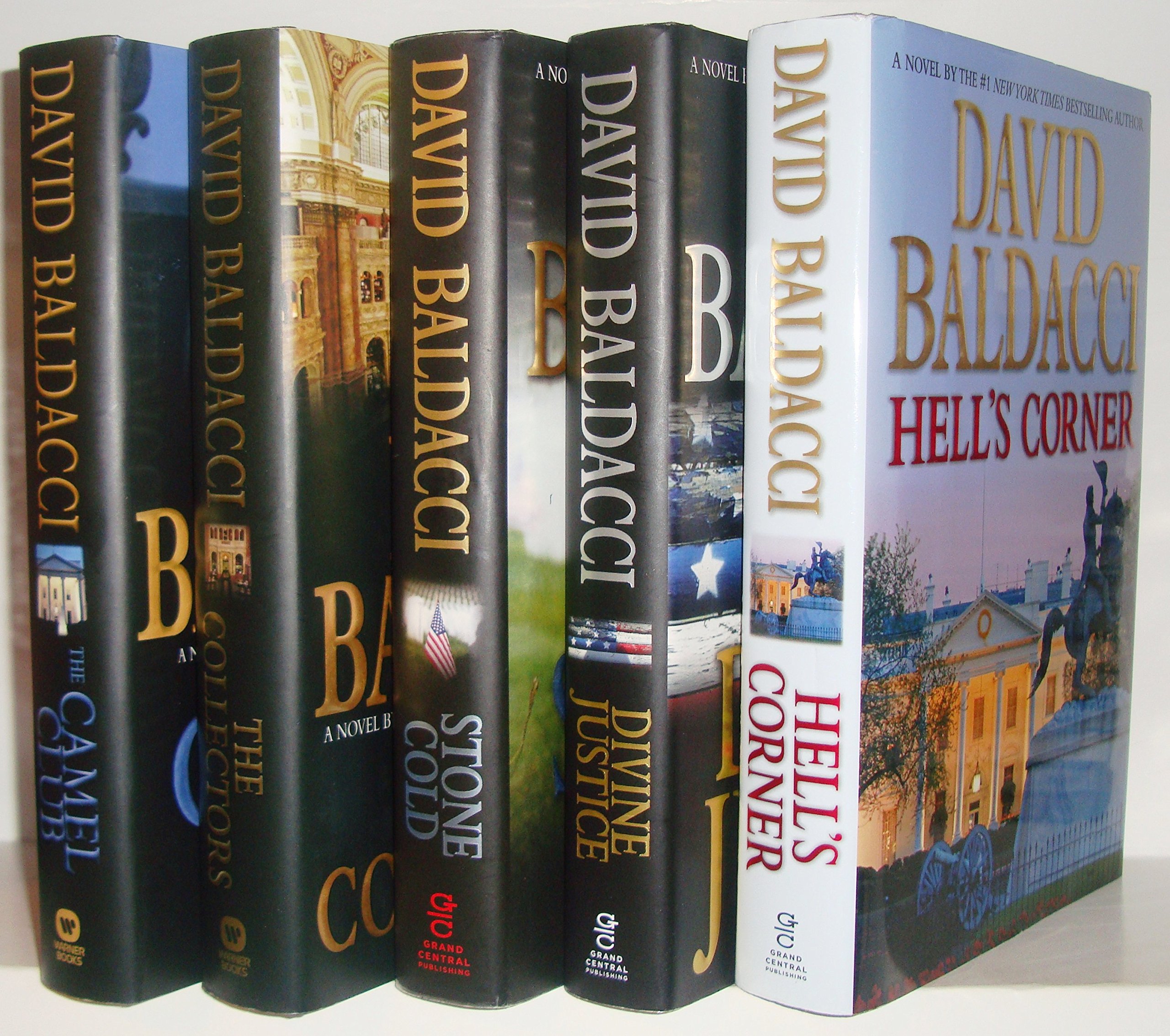 David Baldacci Camel Club Series Complete Set (Volumes 1-5) - Hardcover Books Including Camel Club, The Collectors, Stone Cold, Divine Justice & Hell's Corner - Perfect for Thriller Fans & Book Club Discussions