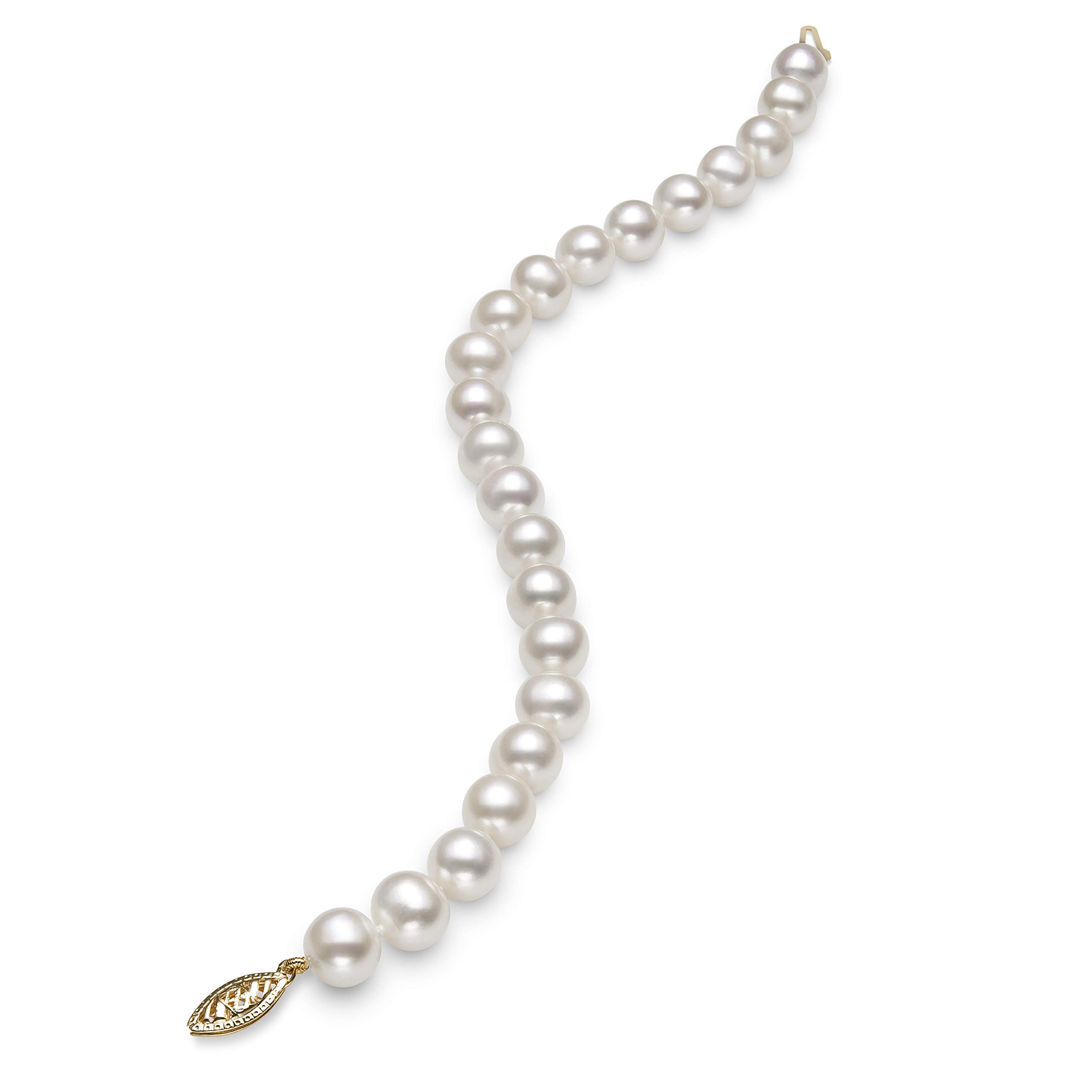 14K Gold Freshwater Pearl Jewelry Set for Women - Necklace, Bracelet & Stud Earrings | 18