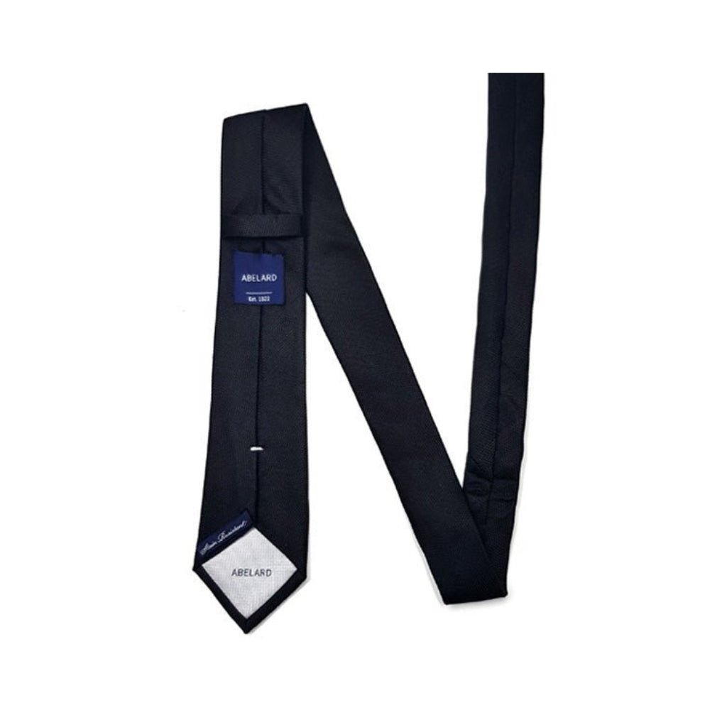 ABELARD Plain Black Tie for Men - Classic Formal Necktie for Business, Weddings & Special Occasions
