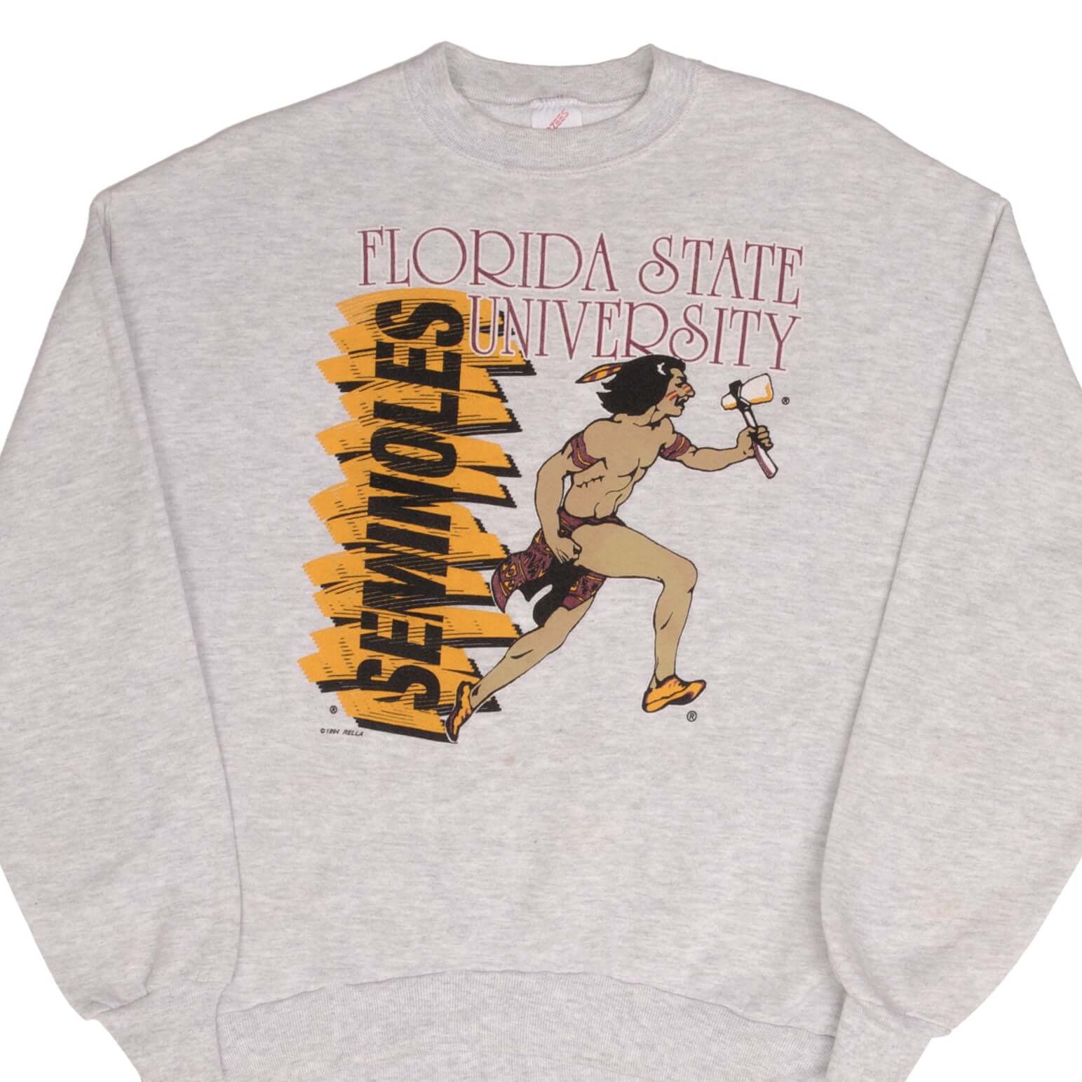 Vintage 1994 Florida State Seminoles Football Sweatshirt - Size Large - Made in USA - Retro College Fan Apparel for Game Day & Casual Wear