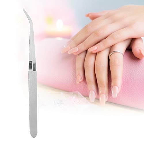 Professional Stainless Steel Nail Art Tweezers - Rhinestone Picker, Acrylic Nail Clipper & Shaping Tool for Manicure, Pedicure & Nail Design - Perfect for Salon, Home Use & DIY Nail Art