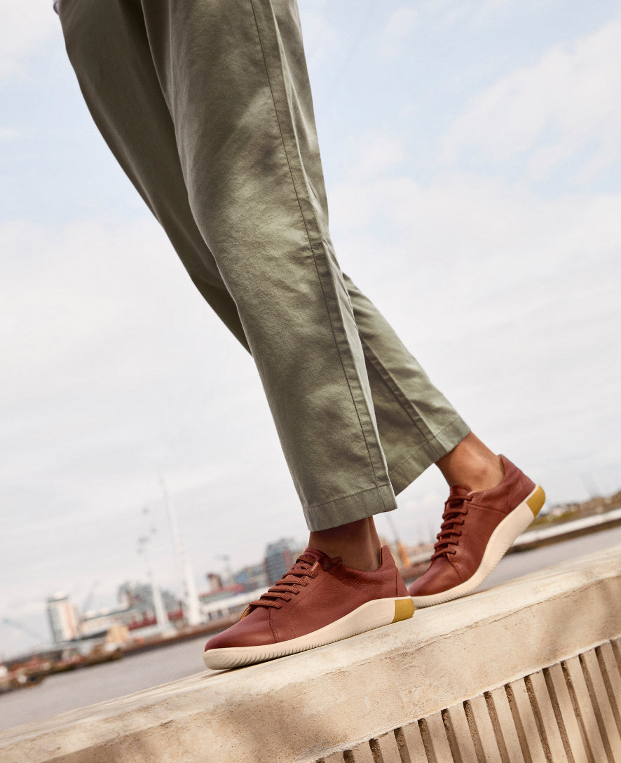 Women's KNX Leather Sneakers - Tortoise Shell & Plaza Taupe Color | Comfortable Casual Shoes for Walking, Work & Everyday Wear
