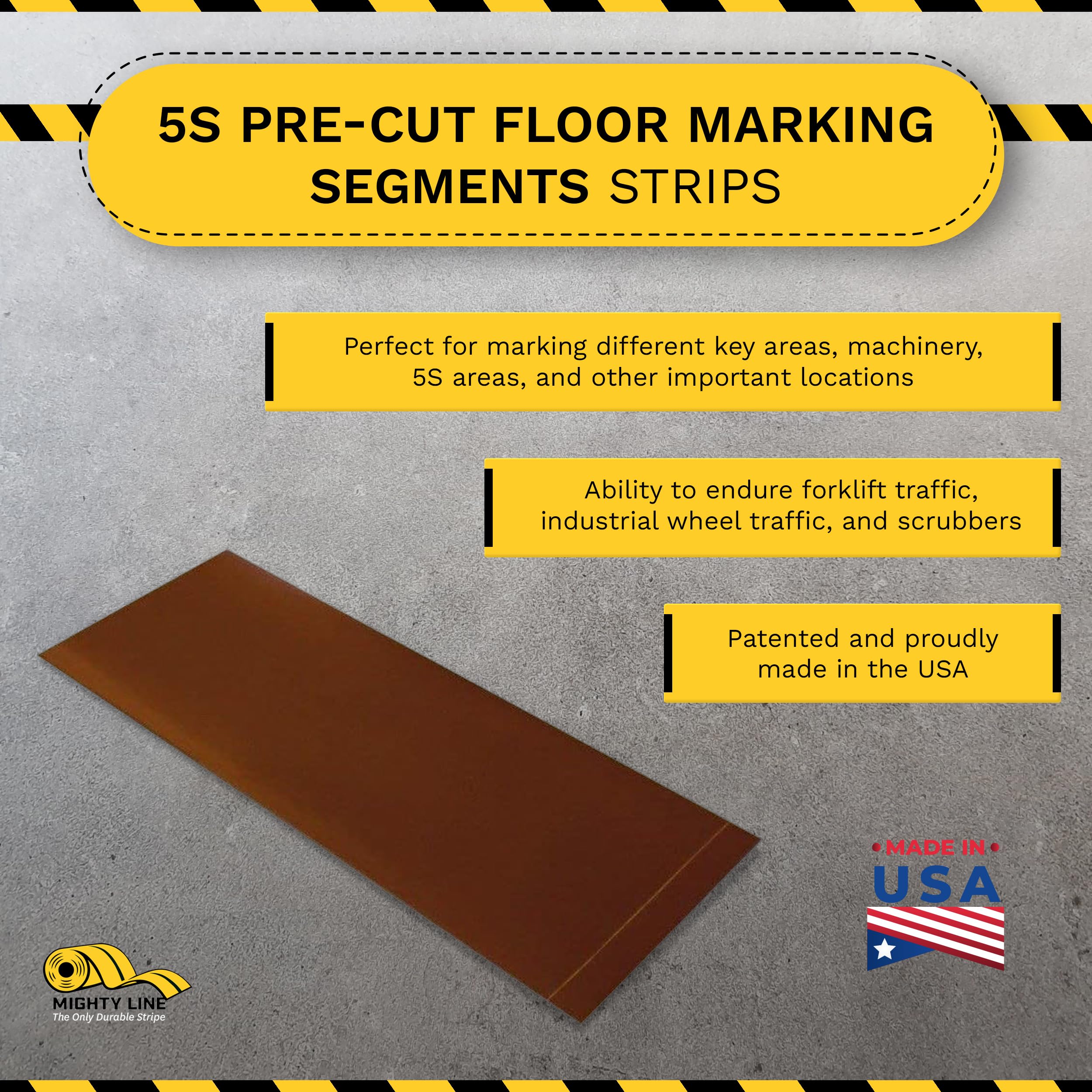 Mighty Line Heavy-Duty Safety Floor Marking Tape - 4