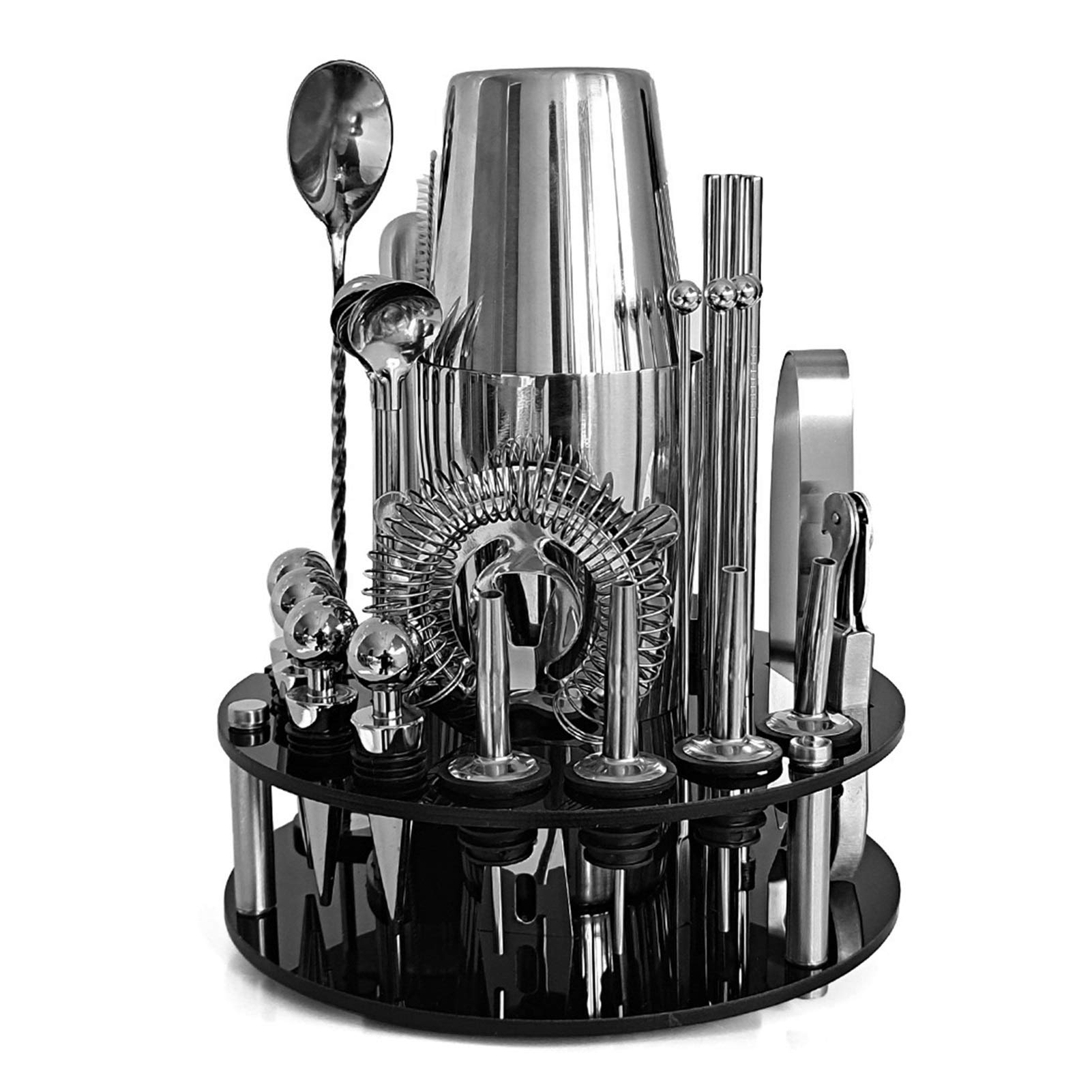 Premium 30-Piece Cocktail Shaker Set - Stainless Steel Boston Shaker, Mixing Tools & Bar Accessories (750ml & 600ml) - Perfect for Home Bars, Parties & Professional Bartenders - Includes Cocktail Spoon & Drink Making Kit