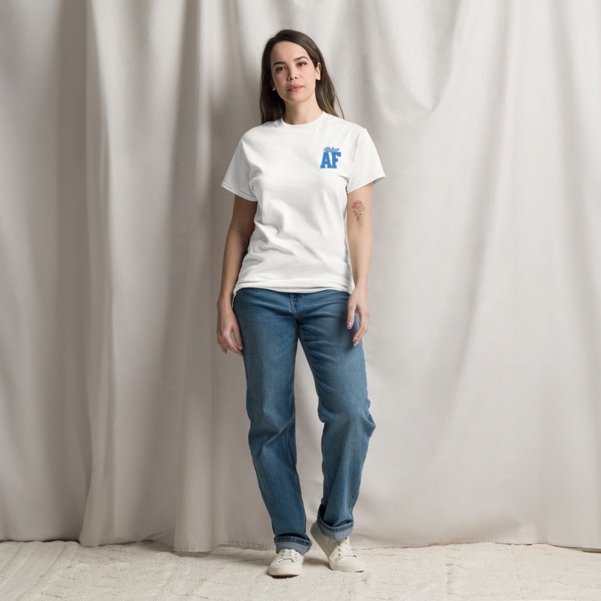 Sober AF Embroidered Unisex Classic T-Shirt - Comfortable Cotton Tee for Everyday Wear, Street Style & Casual Outfits
