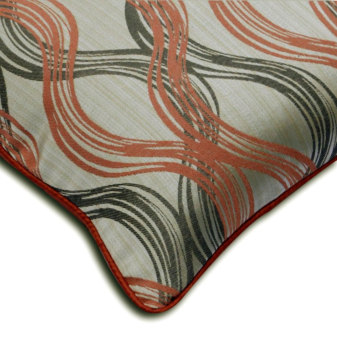 24x24 Inch Orange Jacquard Abstract Throw Pillow Cover - Contemporary Euro Sham for Sofa & Bed Decor - Perfect for Easter Home Decor & Modern Living Room Styling