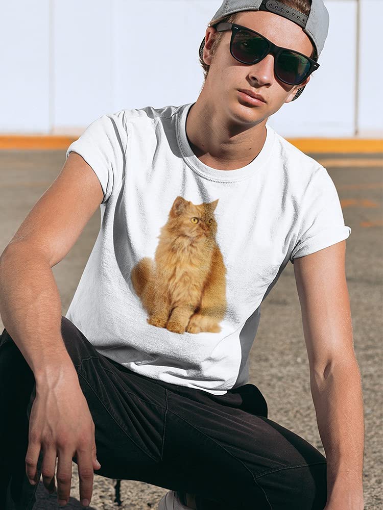 Red Cat Looking Away Graphic T-Shirt for Men - Casual Wear, Street Style & Everyday Outfits