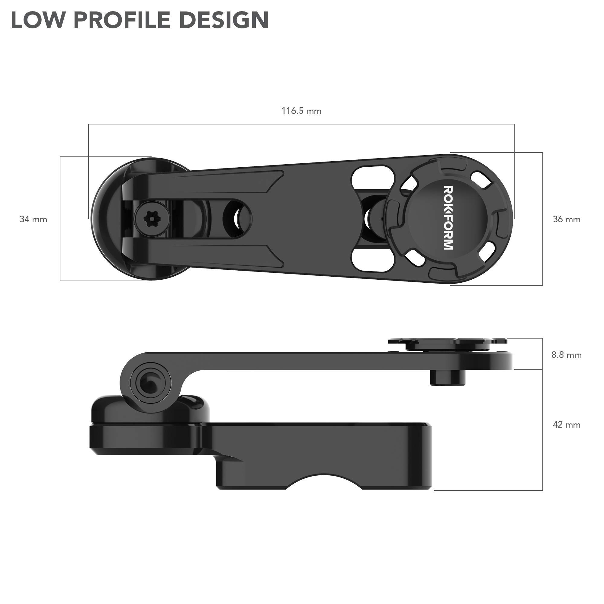 Rokform Crystal Clear Case for iPhone 12 Pro Max with Secure Motorcycle Phone Mount - Perfect for Riding, Commuting & Outdoor Adventures