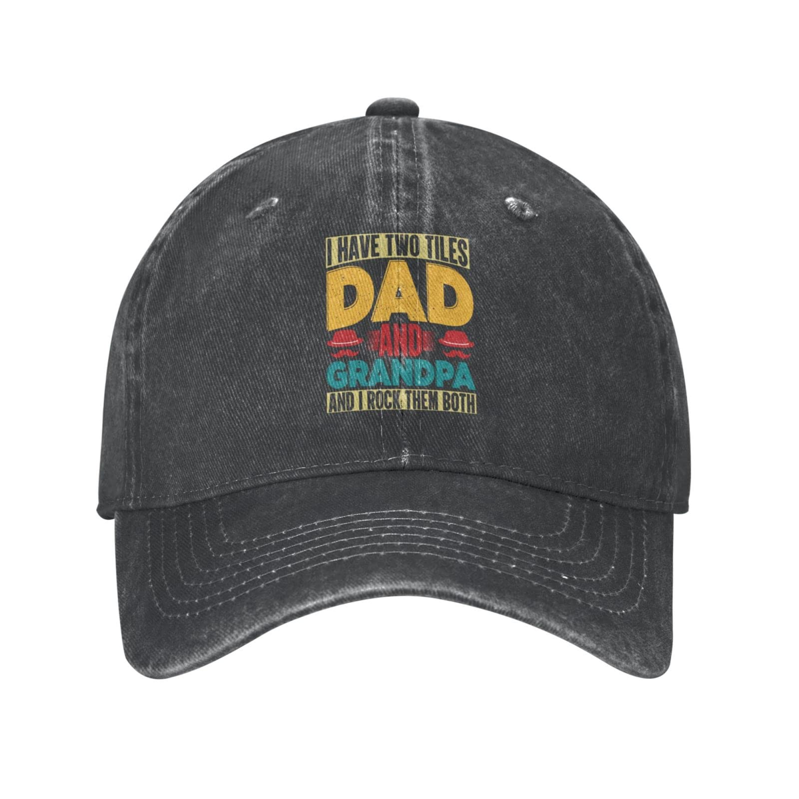 Baseball Cap for Men & Women - 'Dad & Grandpa' Graphic Design - Adjustable Snapback Hat for Fathers Day, Family Outings & Sports Events