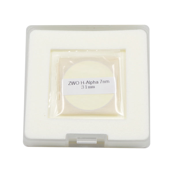 ZWO Hα 7nm Narrowband Filter 31mm - High Contrast Astrophotography Filter for Deep Sky Imaging, Solar Observation & Night Sky Photography