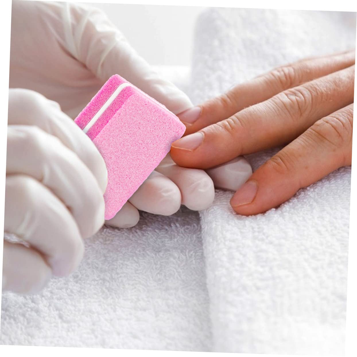 FOMIYES 100pcs Mini Eva Nail Files - Professional Sponge Nail Buffing Blocks for Manicure, Pedicure & Nail Art | Durable Nail Care Polishing Tools for Salon & Home Use