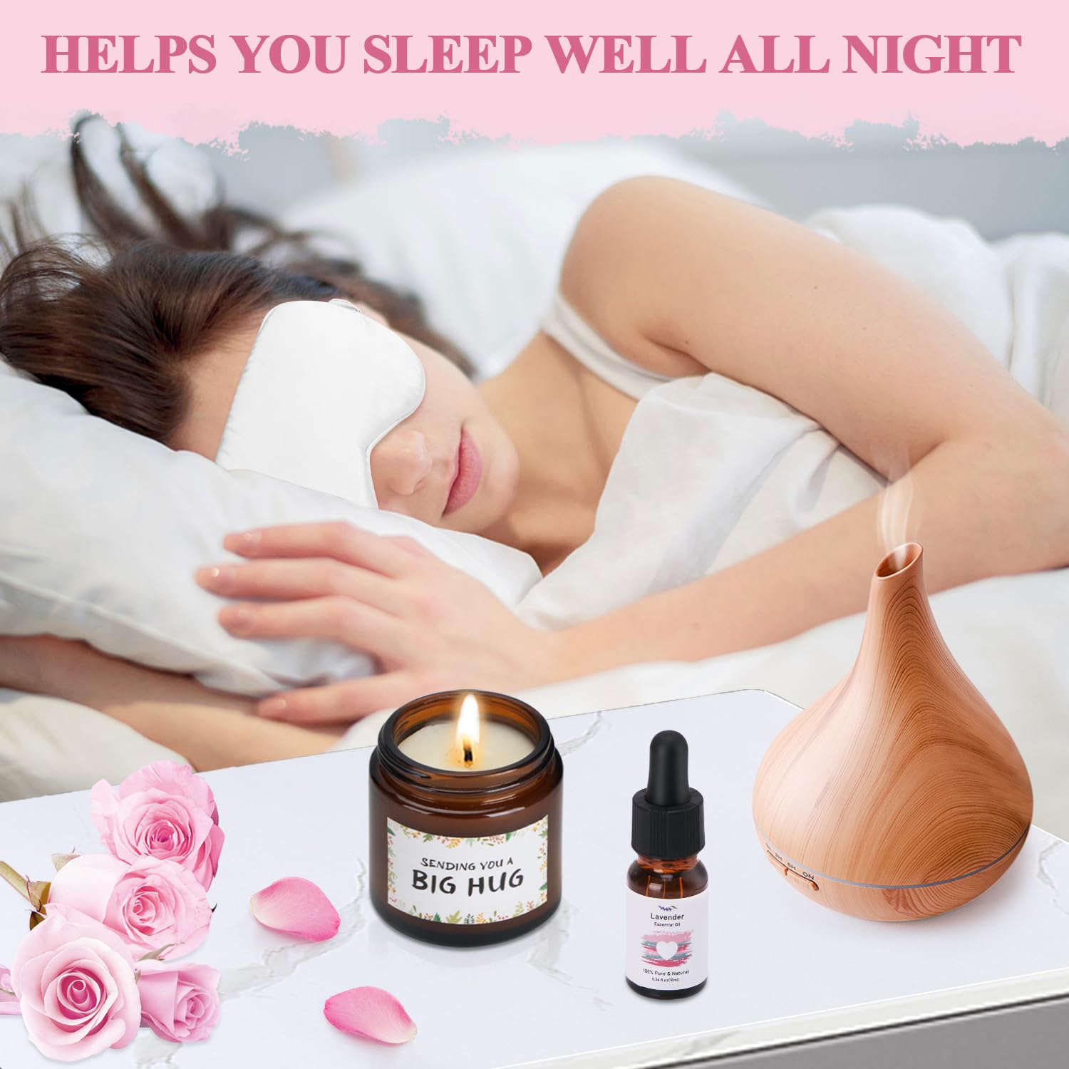 Self Care Gift Box for Women - Birthday Pamper Set with Pocket Hug Token, Bath Gifts & Get Well Soon Hamper | Thoughtful Bestie Gifts for Her, Best Friend & Loved Ones | Perfect for Birthdays, Get Well Wishes, Long Distance Hugs & Just Because Surprises