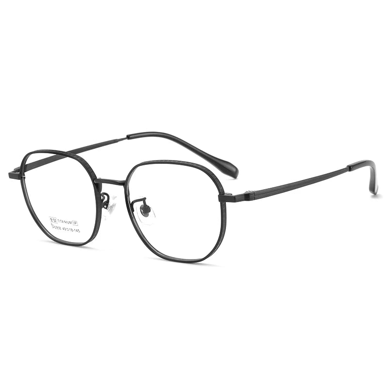 Bclear Women's Full Rim Polygonal Titanium Eyeglasses Frame - Lightweight & Durable My6958 for Work, Reading & Fashion Accessories