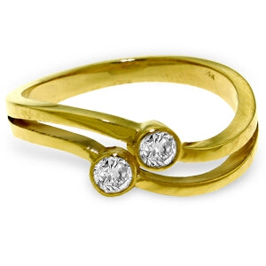 0.2 Carat 14K Solid Yellow Gold Ring with 0.20 Carat Natural Diamond - Elegant Wedding Band, Anniversary Gift, or Everyday Jewelry for Women