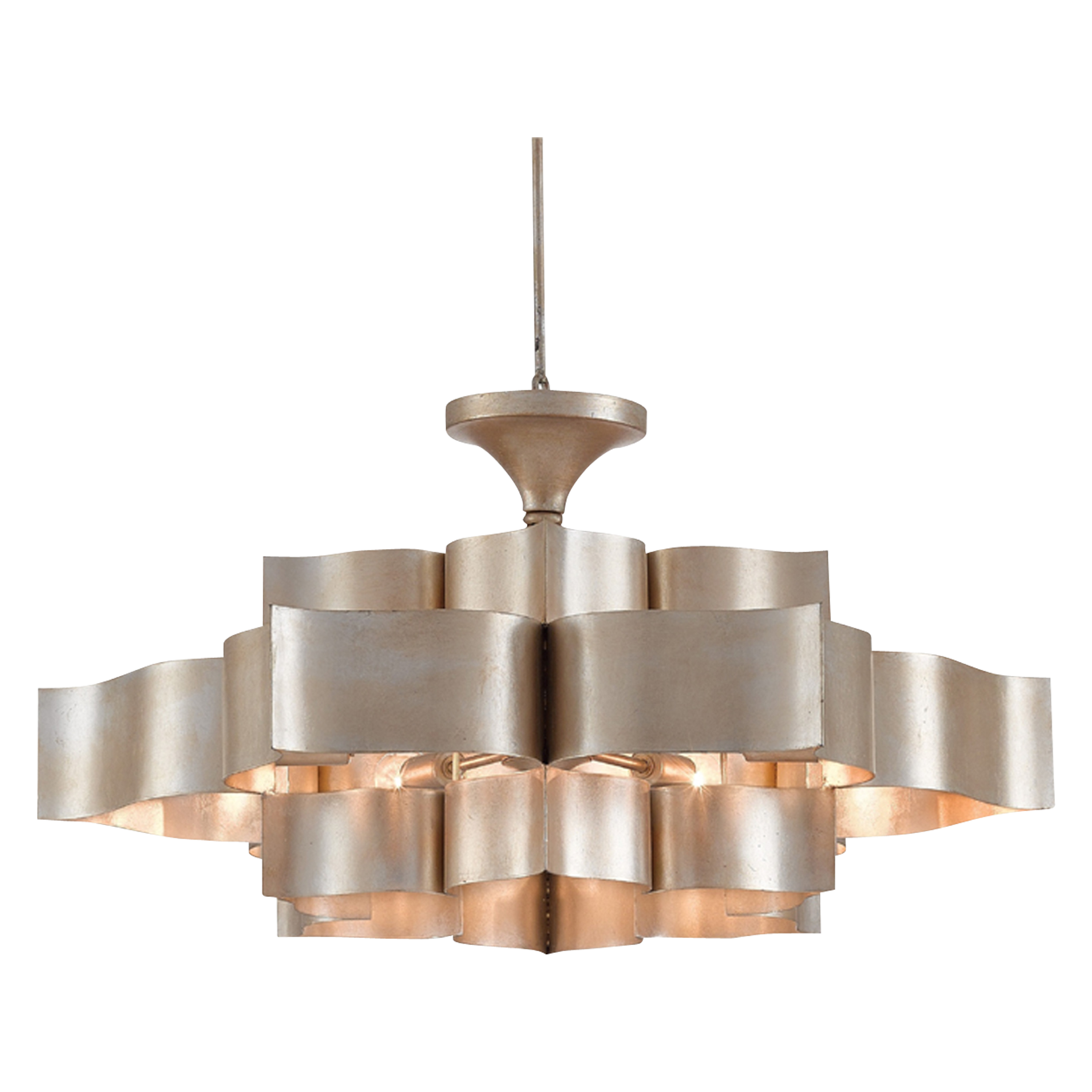 Elegant Lotus Blossom Crystal Chandelier - Modern Floral Ceiling Light Fixture for Dining Room, Bedroom & Living Room Decor