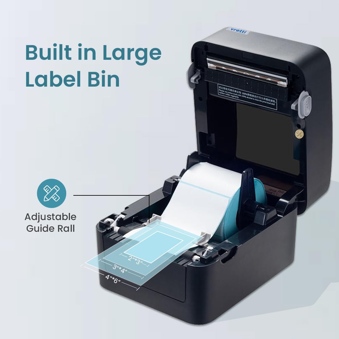 VRETTI Wireless Thermal Label Printer 4x6 - 5G Wi-Fi High Speed Shipping Label Printer for Small Business & Packages | Compatible with USPS, Canada Post, iPhone, Android, Windows & Mac | Ideal for E-commerce, Warehouse & Home Shipping