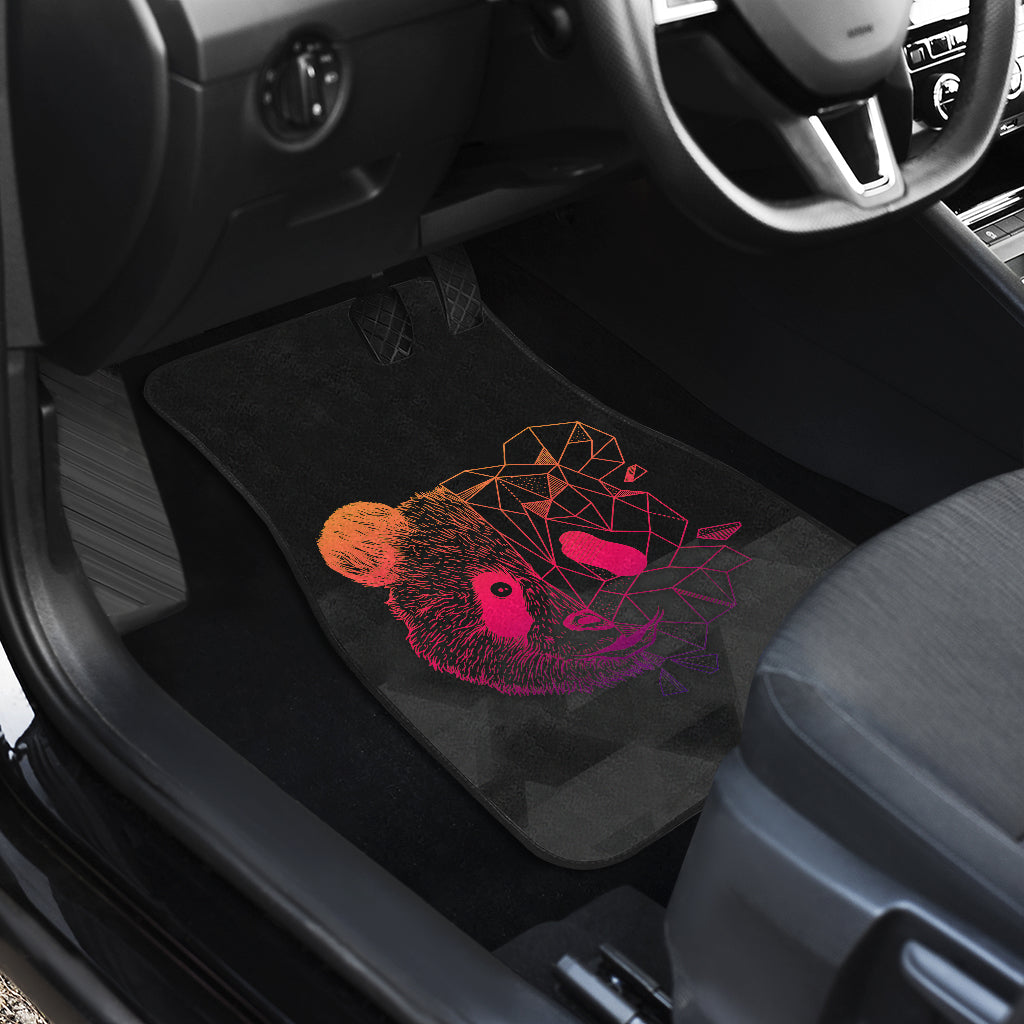 Premium Poly Panda Design Car Floor Mats - Non-Slip, Durable & Easy to Clean - Perfect for SUVs, Sedans & Trucks - Great Gift for Panda Lovers & Car Enthusiasts