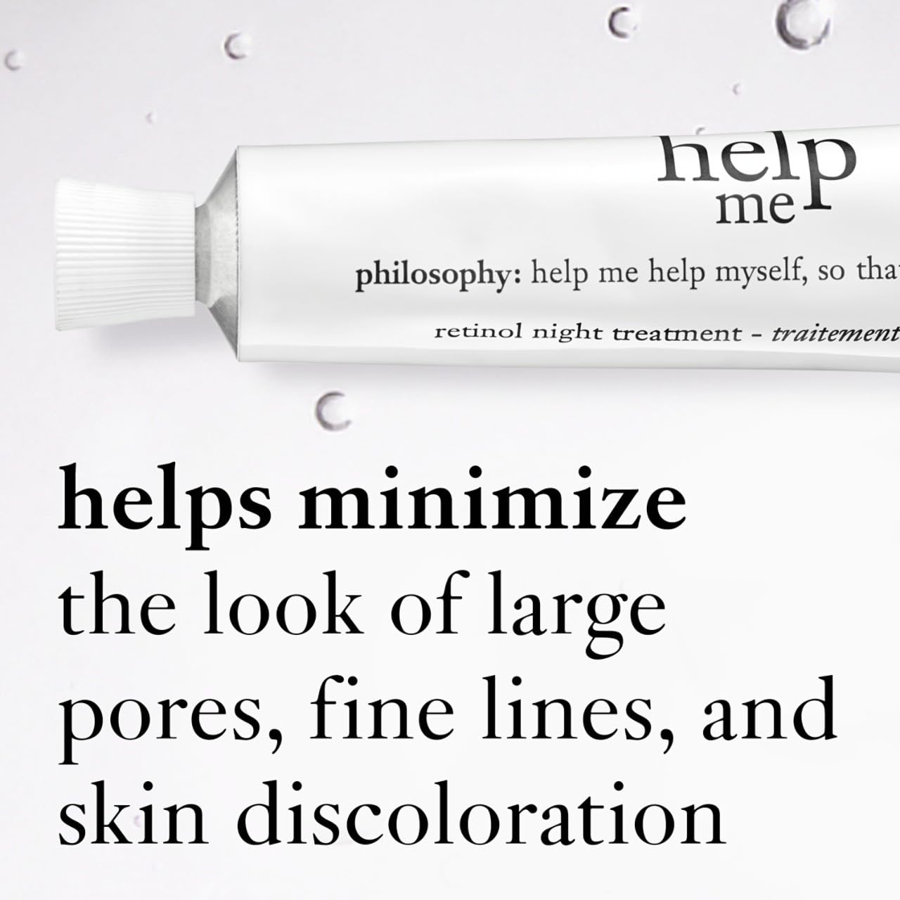 Philosophy Help Me Retinol Night Treatment with Vitamin C & E - Collagen Boosting, Reduces Fine Lines, Clears Pores, Improves Skin Tone & Texture - 1 fl oz - Perfect for Nighttime Anti-Aging Skincare Routine