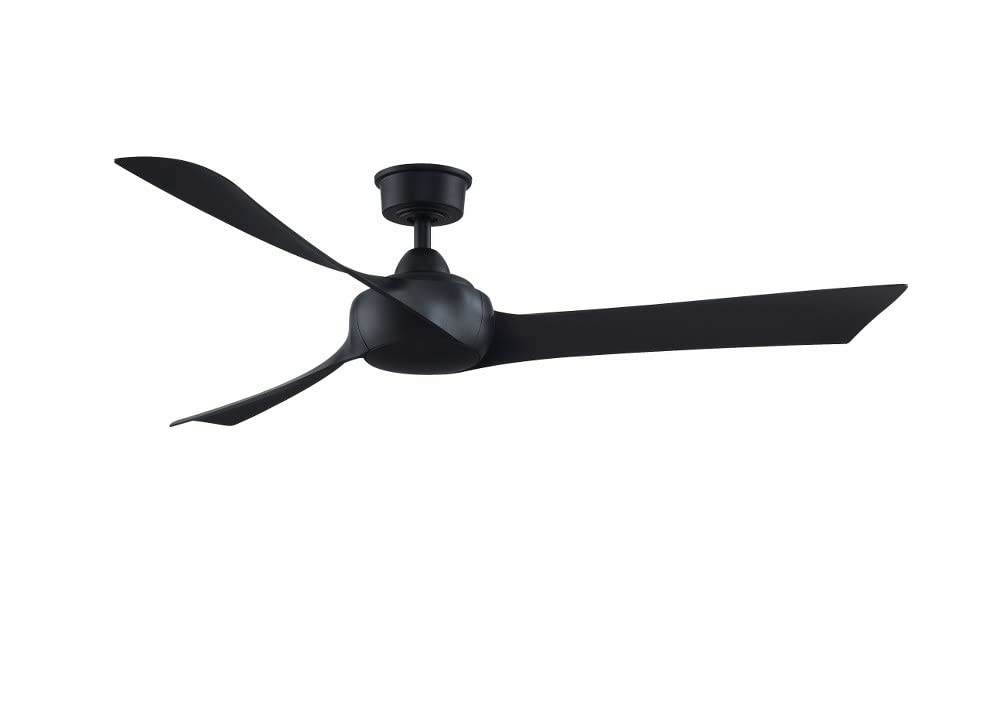Fanimation BPW8530-60BL 60-Inch Black Ceiling Fan Wrap Blade Set of 3 - Modern Indoor/Outdoor Cooling for Living Room, Bedroom, or Patio