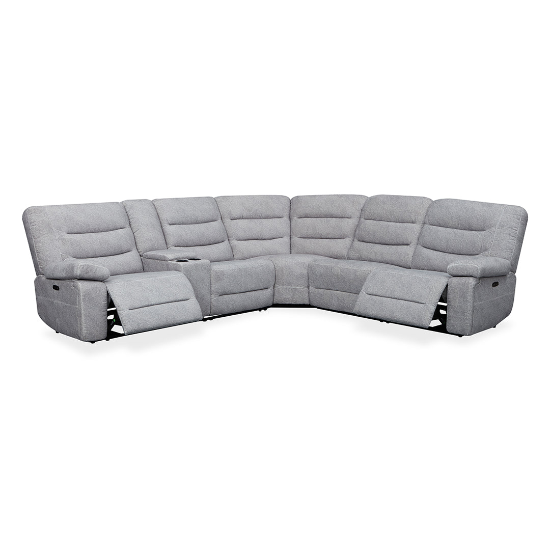 Premium Preston Power Reclining Sectional Sofa - Modern L-Shaped Recliner with USB Charging & Cup Holders | Perfect for Living Room, Home Theater & Family Gatherings