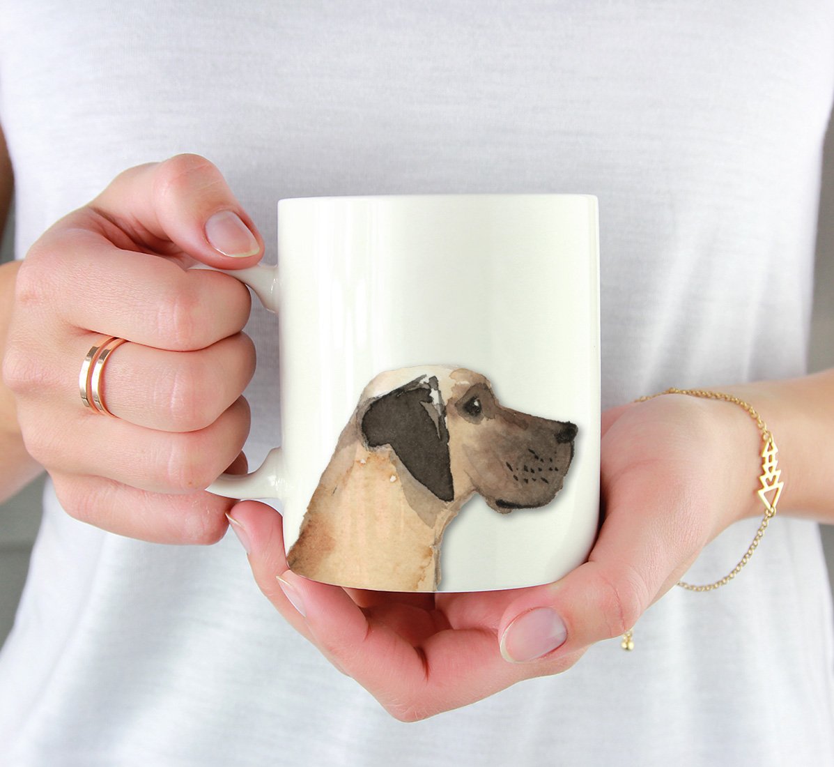 Andaz Press 11oz Ceramic Coffee Mug with Great Dane Design - Perfect Dog Lover Gift for Women, Birthday & Christmas Present - Ideal for Home, Office or Pet Owner's Daily Coffee Use