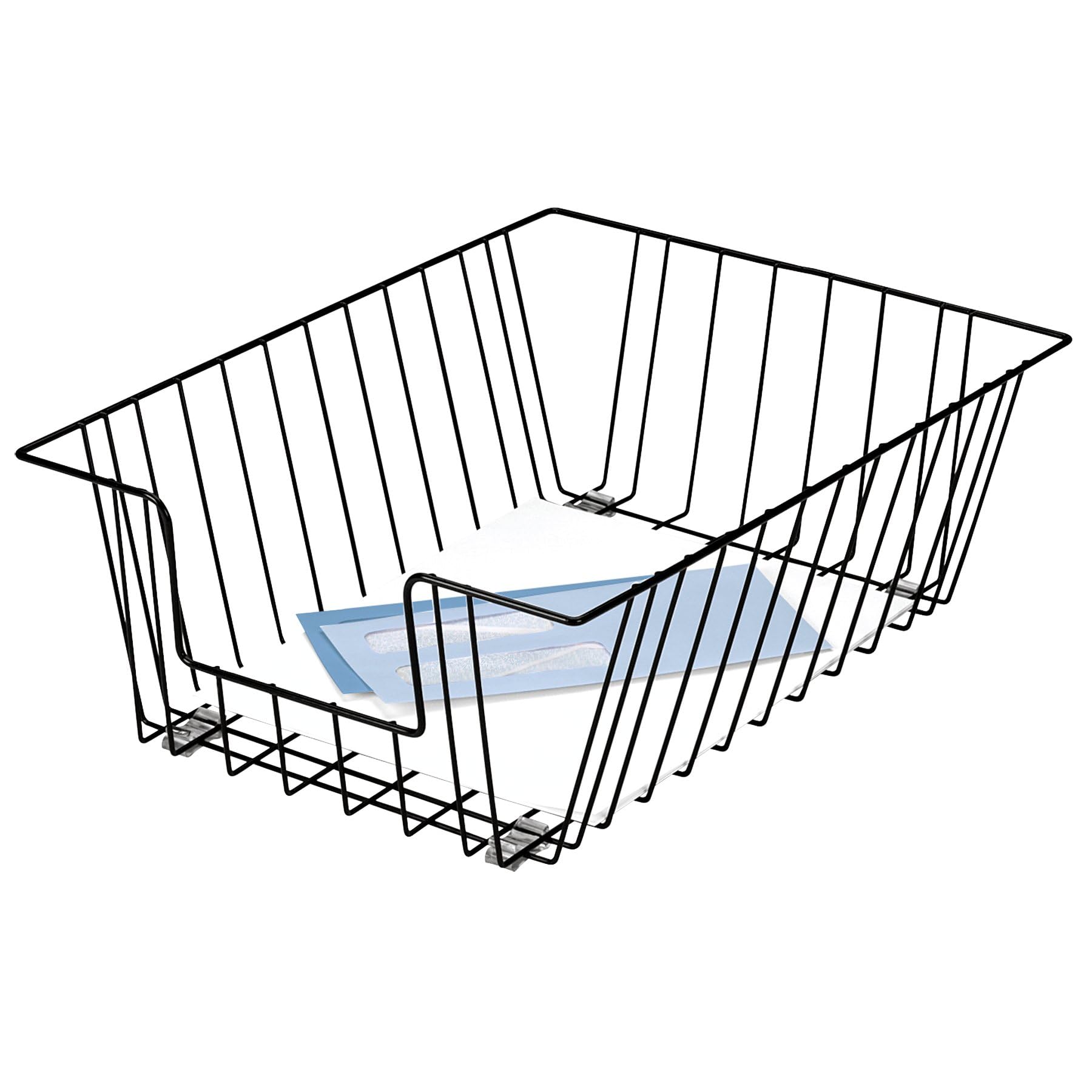 Fellowes Black Wire Legal Size Desk Tray Organizer (65112) - Perfect for Office, Home, and School Workspace Organization