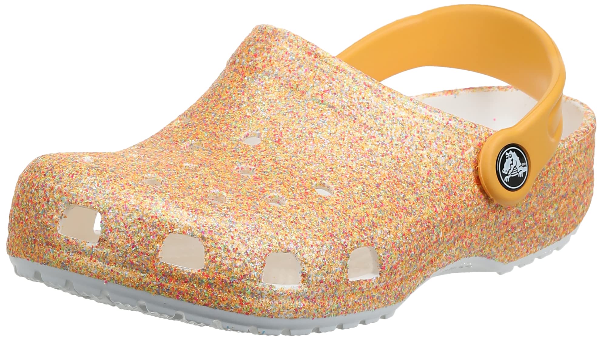 Crocs Unisex-Child Classic Glitter Clogs | Sparkly Kids' Shoes for Boys & Girls | Comfortable Waterproof Slip-Ons for School, Beach & Playtime