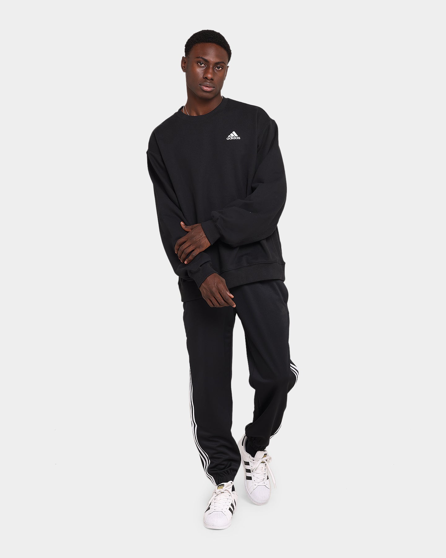 Adidas 3 Stripes Double Knit Jogger Pants for Men - Black Athletic Sweatpants | Gym Workout & Casual Streetwear