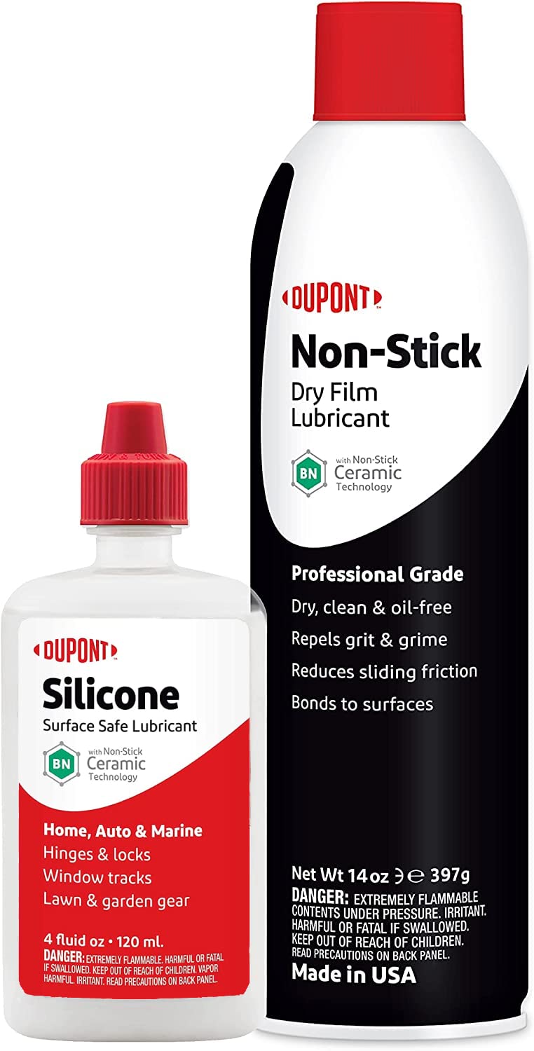 DuPont Teflon Silicone Lubricant Aerosol Spray - High Performance Dry Lubricant for Automotive, Industrial & Household Use - Prevents Squeaks, Protects Metal & Plastic - Ideal for Door Hinges, Bike Chains & Power Tools