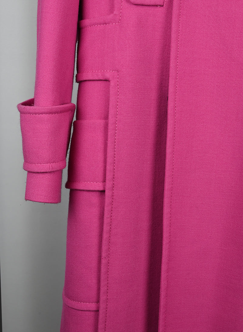 Valentino Women's Pink Wool Coat Size 40 - Elegant Winter Outerwear for Office & Evening Events