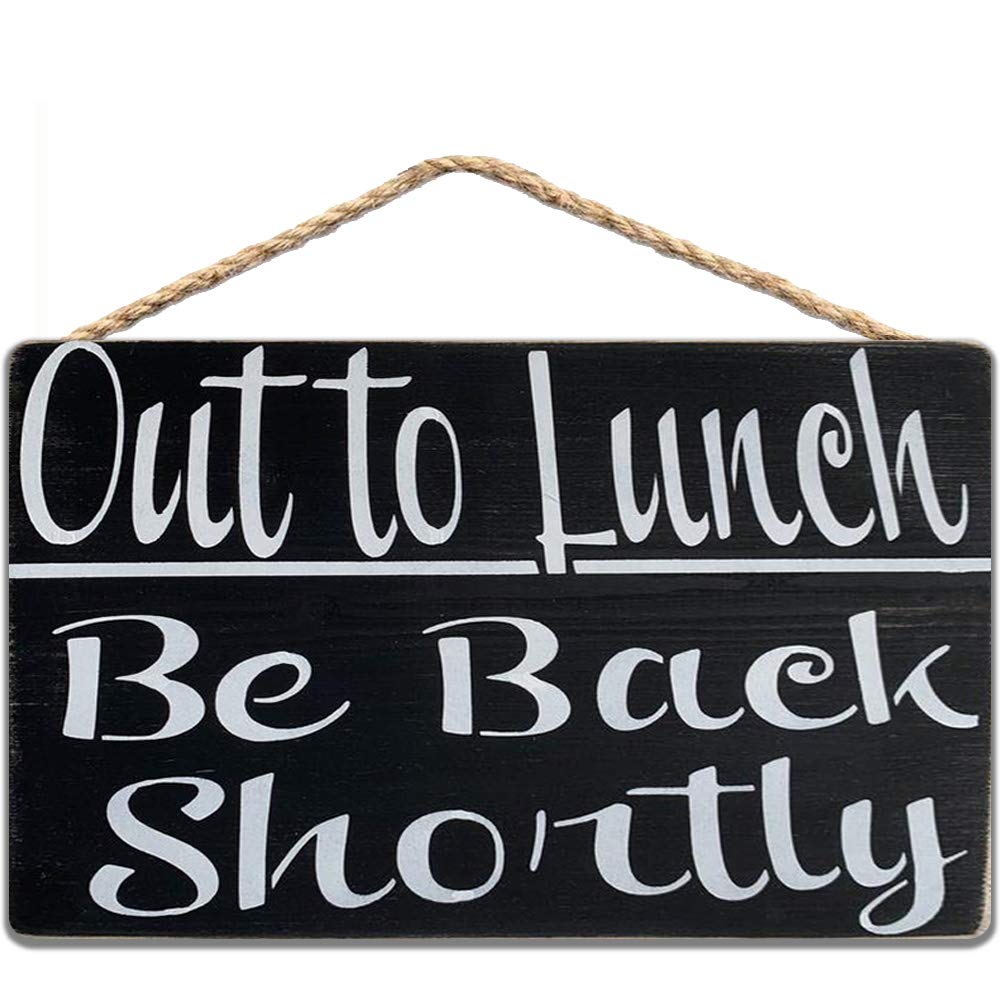 Wooden Dining Break Room Sign - 8x12 Inch Office Decor for Kitchens