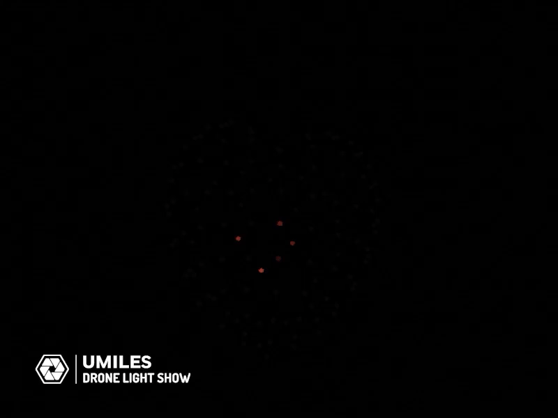120 Drones with Beating Heart Animation - Stunning Light Show for Weddings, Events & Outdoor Displays