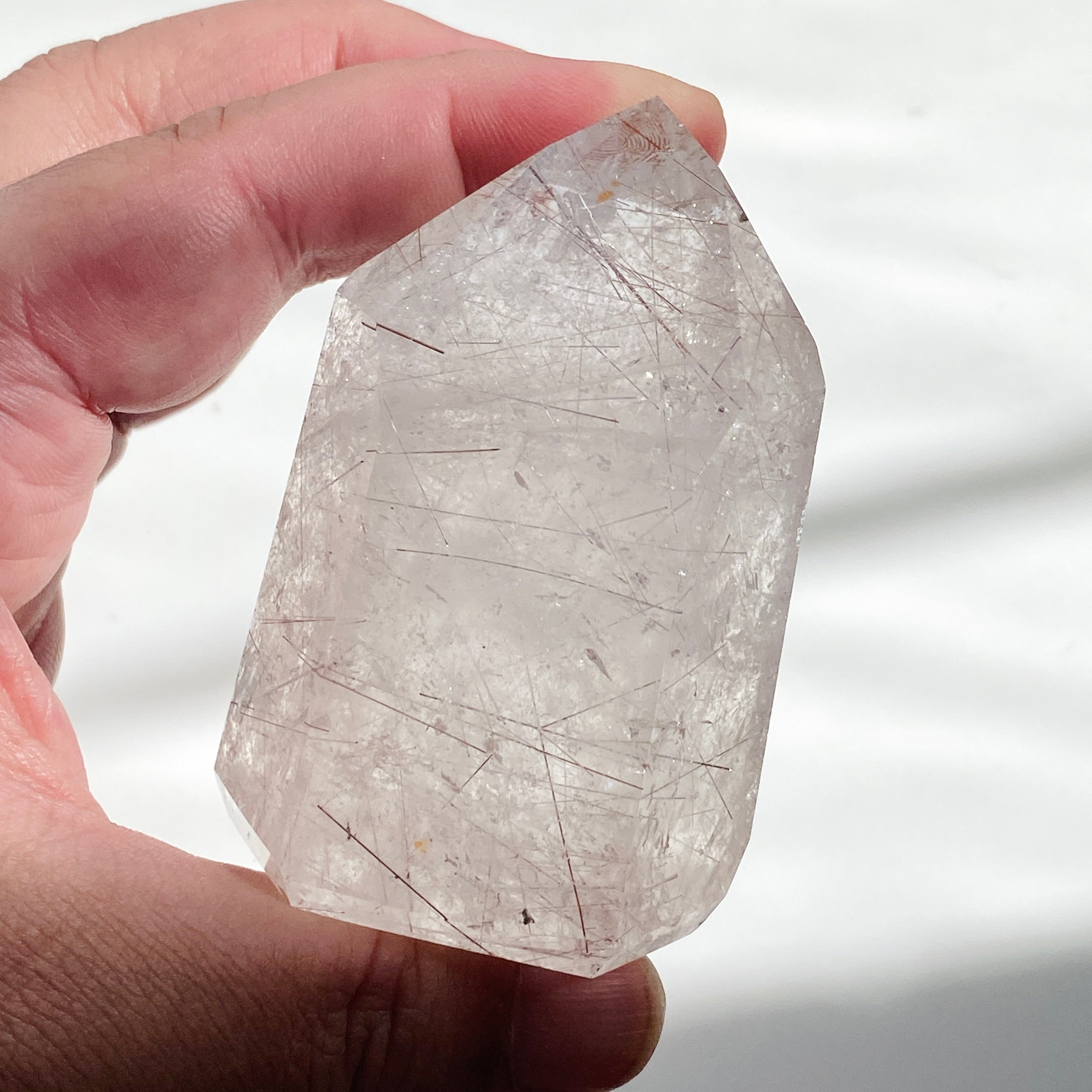 Natural Rutilated Quartz Point - Healing Crystal for Meditation, Energy Work & Spiritual Growth - Perfect for Home Decor, Yoga & Reiki