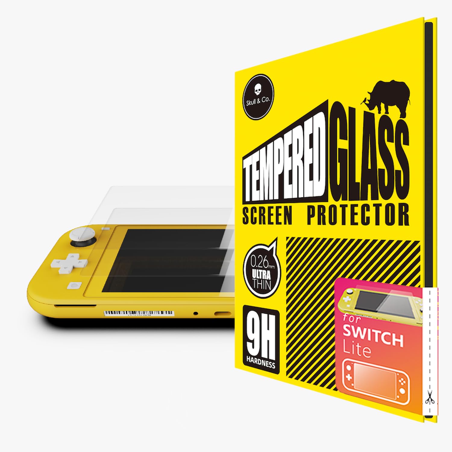 Skull & Co. Switch Lite Tempered Glass (2-Pack) - Gaming Protection