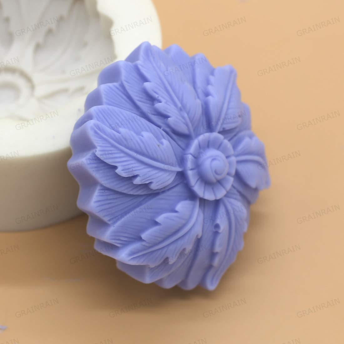 GRAINRAIN Silicone Soap Molds for DIY Soap Making - 3D Flower Resin Molds for Handmade Crafts (14224) - Perfect for Homemade Soaps, Candle Making & DIY Gifts